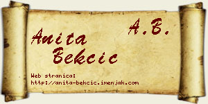 Anita Bekčić vizit kartica